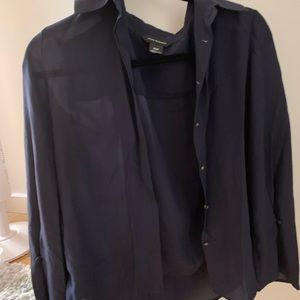Club Monaco blouse xs; navy